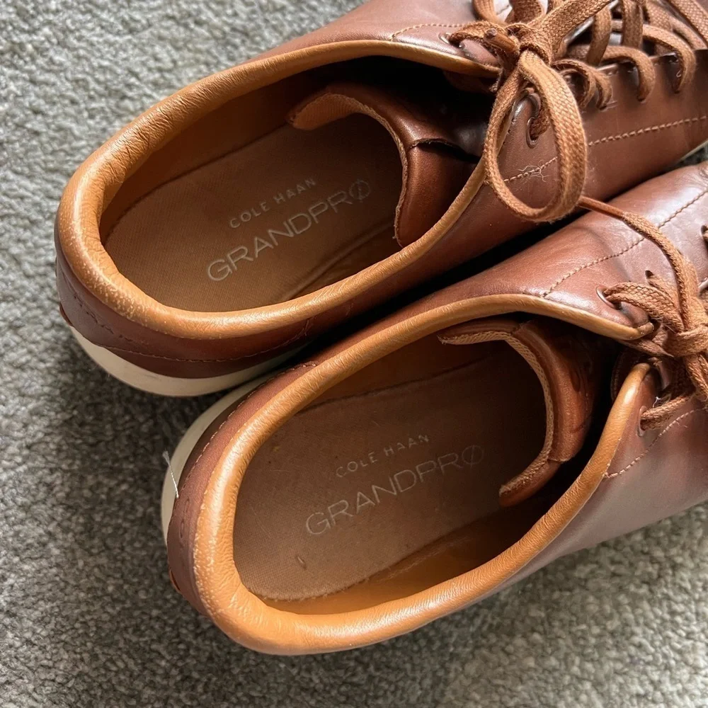 Cole Haan Men’s Grandpro Brown Leather Lace Up Sneakers